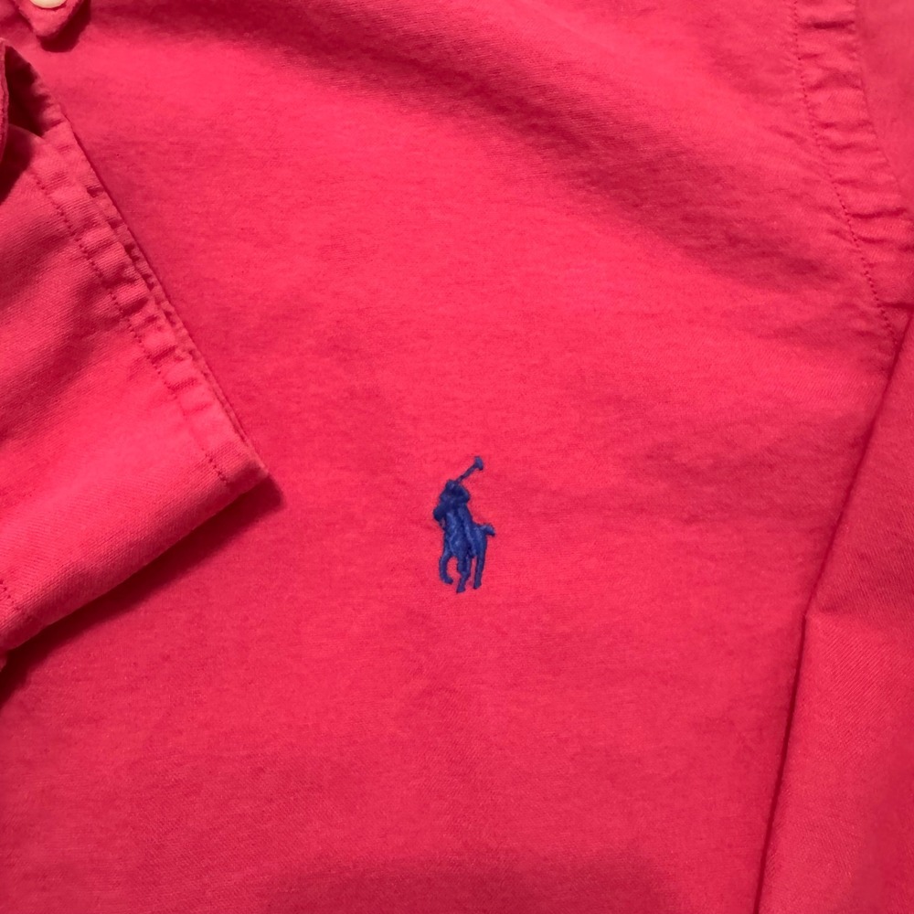 Ralph Lauren Button Down Shirt Mens Large Excellent Long Sleeve Cotton Pony - Picture 4 of 7